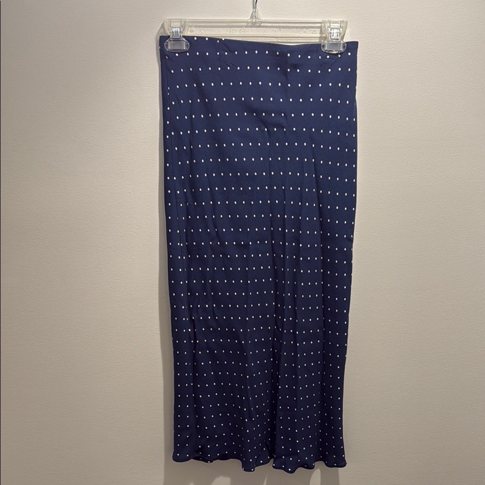 Madewell Blue and White Maxi Pencil Skirt for Work